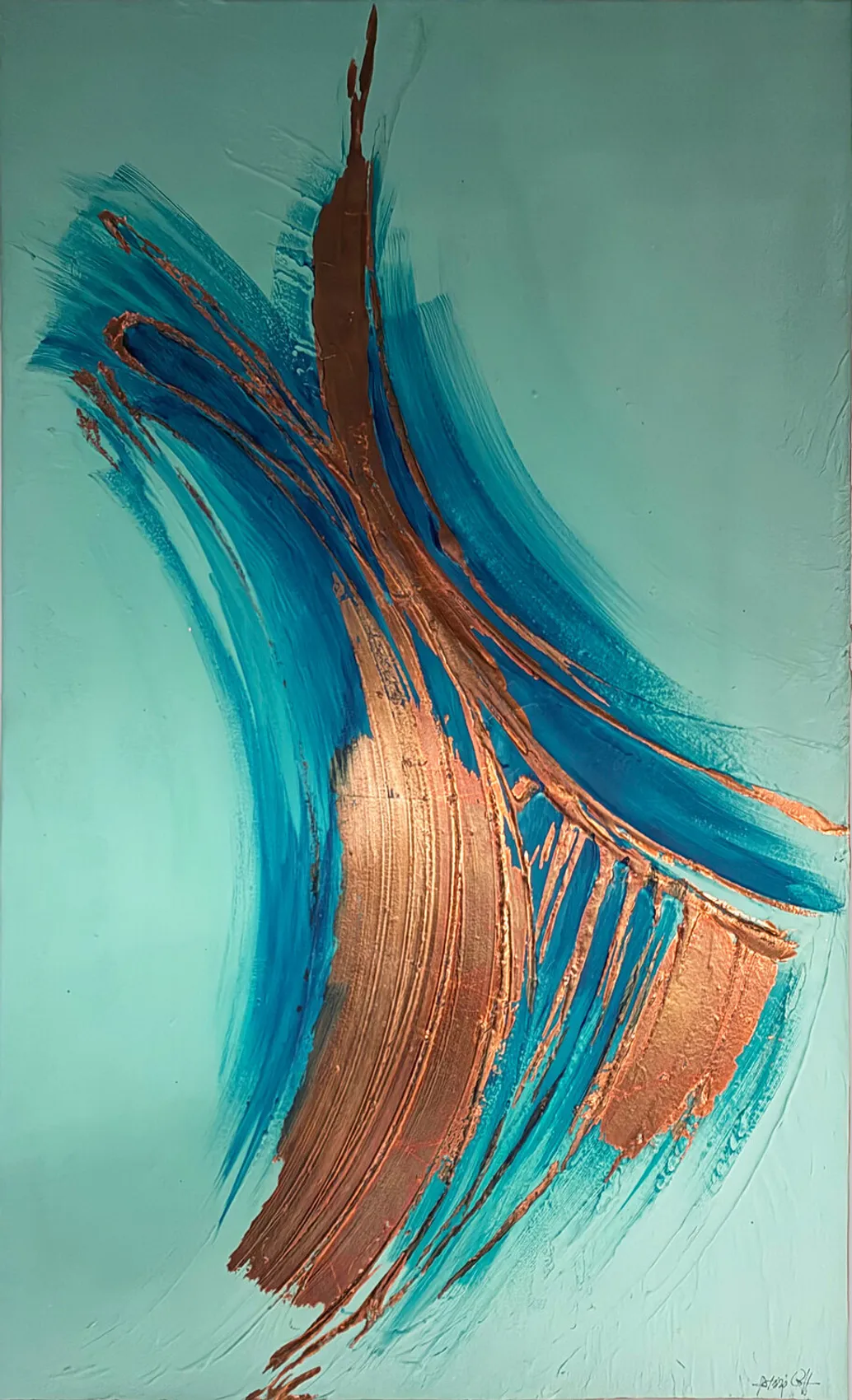 Patrizia Cognetti, LaFabricaDelDomm, 2016. Mixed media on canvas, 80 × 50 cm.