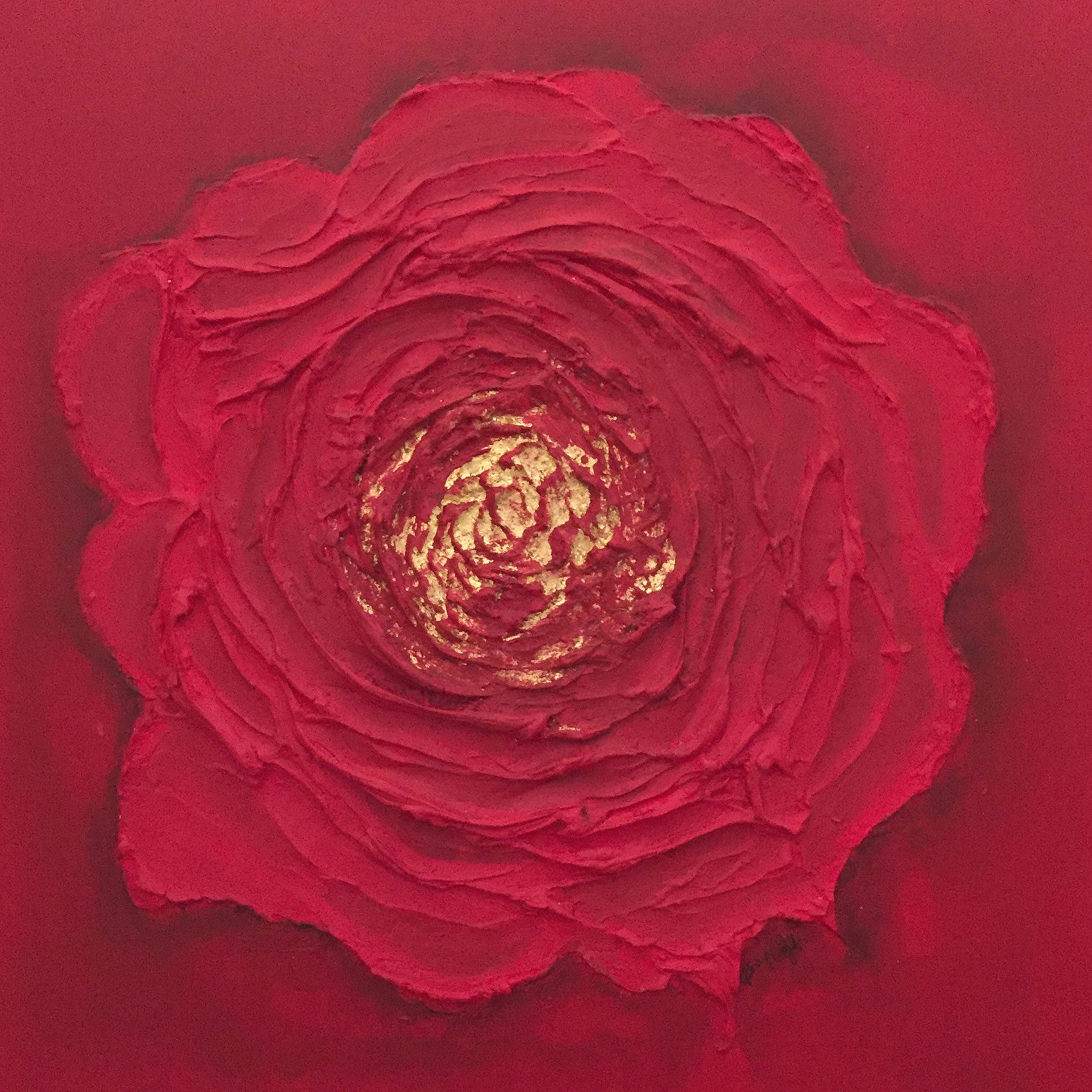 Peonia, 2015 — opera materica di Patrizia Cognetti
